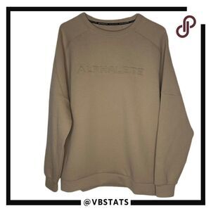 Alphalete Men's Tan Crew Scuba Sweatshirt New Without Tags in Size XL